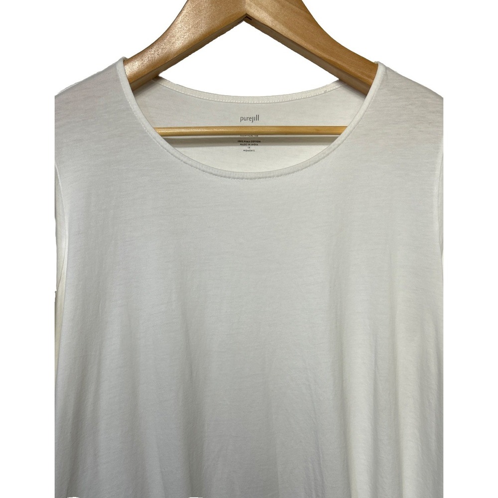 Pure Jill J Jill‎  Scoop Neck Elliptical Tee 100% Pima Cotton Women's Size 1XL